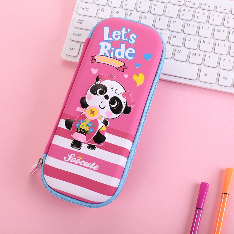 3D stereo animal pencil case plastic Stationery box School Pencil cases for girls pen case boy student pen box cute pen bag gift