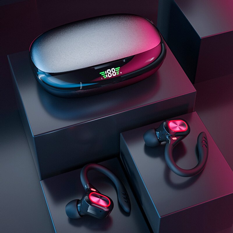 TWS Bluetooth-compatible Earphone Wireless Headphone Stereo Headset Sport Earbuds Microphone With Charging Box For Smartphone