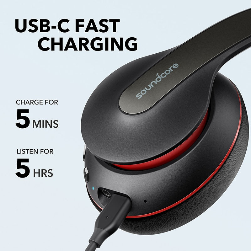 Anker Soundcore Life Q10 Wireless Bluetooth Headphones, Over Ear and Foldable, Hi-Res Certified Sound, 60-Hour Playtime