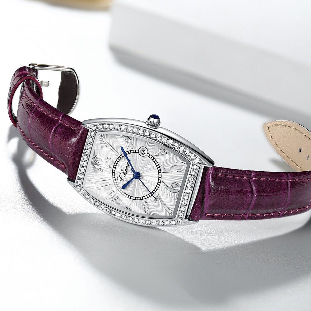 CHENXI Women Watches Fashion Elegant Woman Calendar RoseGold Watch Casual Waterproof Leather Quartz WristWatch For Women&#39;s Clock