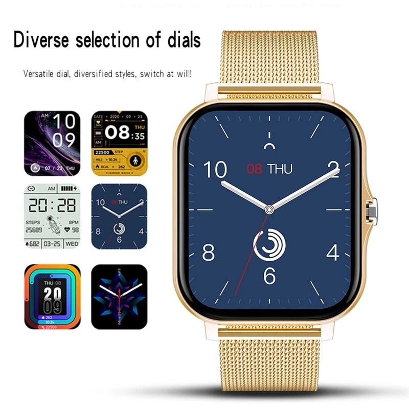 2021 New Women Smart watch Men 1.69&quot; Color Screen Full touch Fitness Tracker Men Call Smart Clock Ladies For Android IOS+BOX