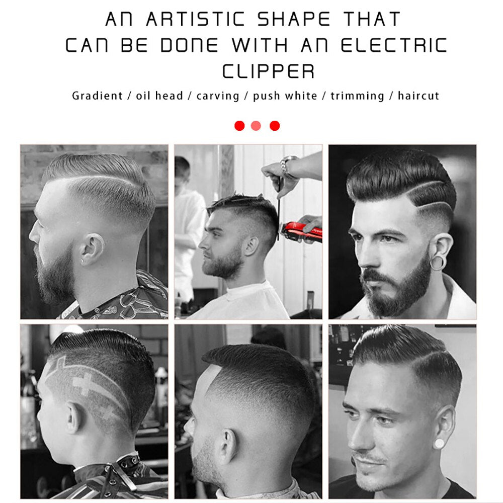 USB Rechargeable Hair Clippers Baldheaded Quality Electric  Trimmer Men Barber  Cutting Machine Cordless Shaver