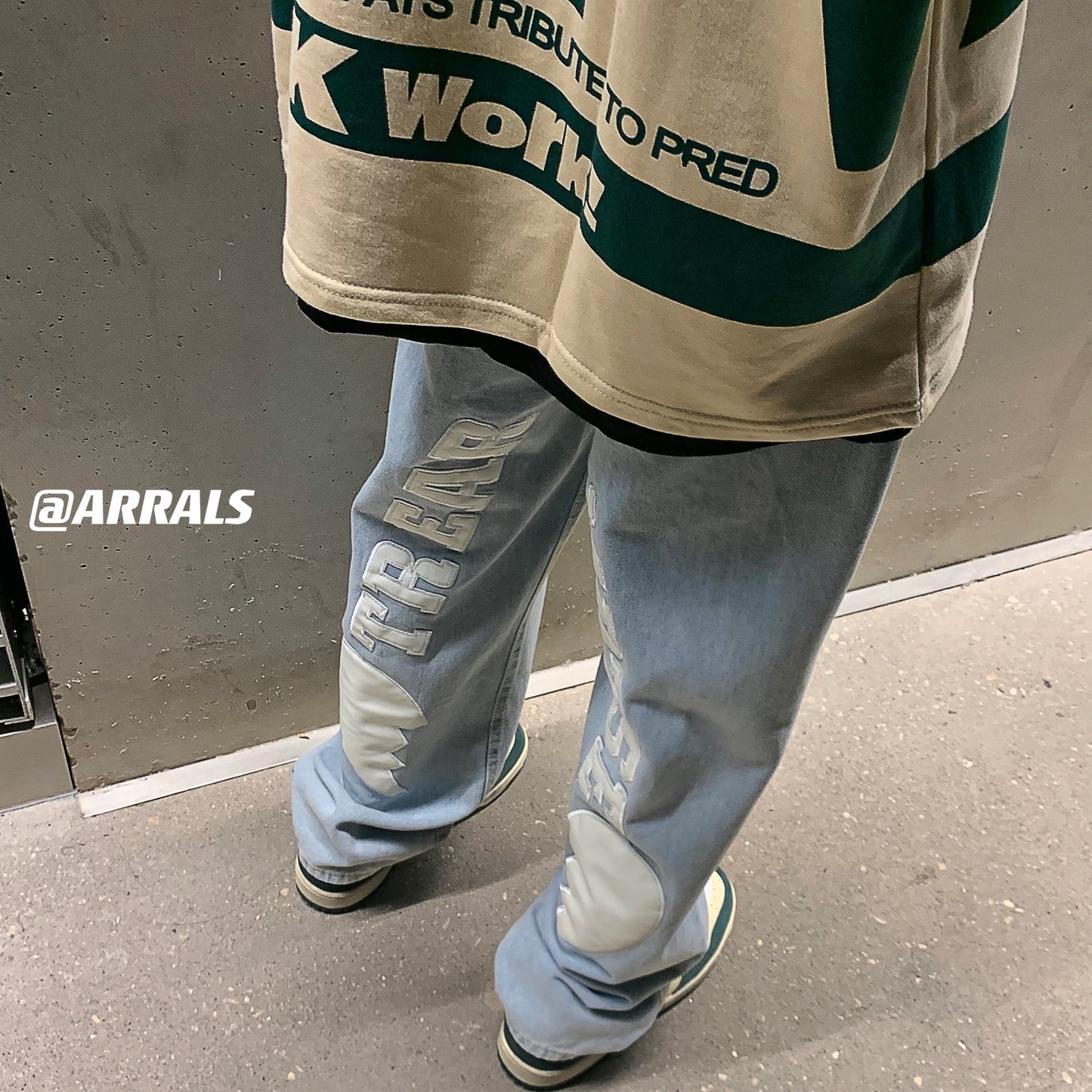 Men&#39;s Letter Printed Denim Pants Autumn Winter Fashion Straight Casual Jeans Japan Style Streetwear Hip Hop Mopping Trousers