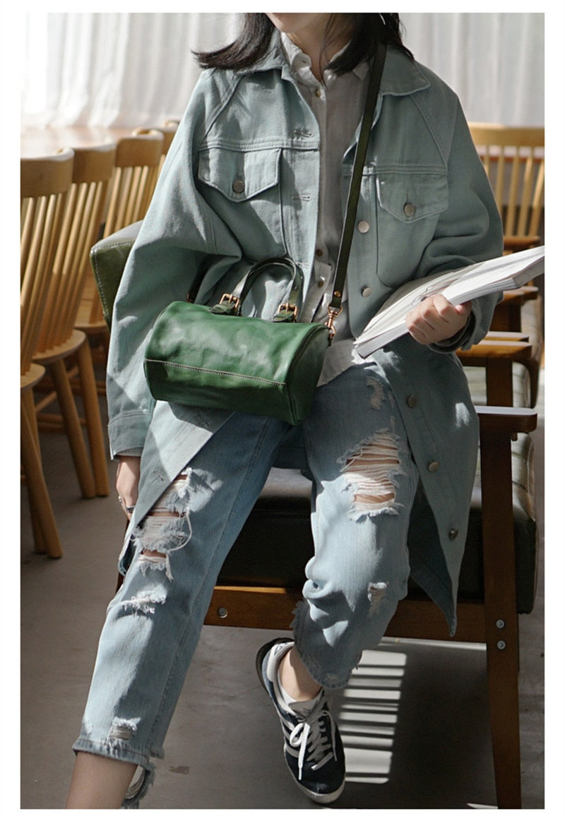 PNDME fashion vintage genuine leather women&#39;s handbag casual high quality real cowhide daily party ladies shoulder messenger bag