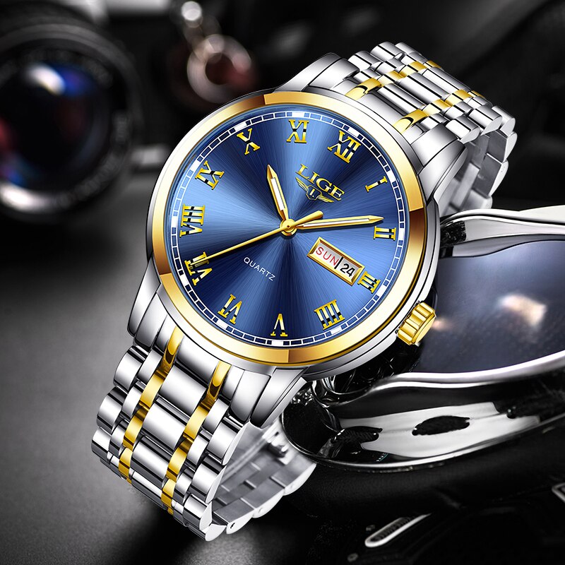 LIGE Japan Quartz Women&#39;s Watch Fashion Female Wristwatch Switzerland Luxury Brand reloj mujer Waterproof Women Bracelet Watch
