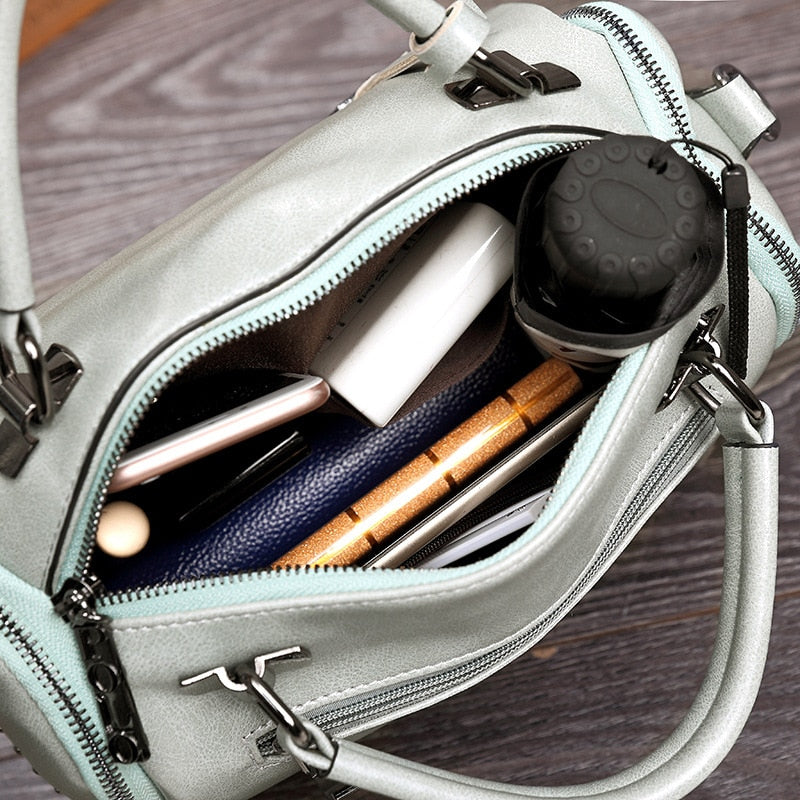 Vintage Bag Women&#39;s Leather Handbags 2022 Crossbody Bags For Woman Fashion Shoulder Retro Ladies Black Hand Sling Bolsos XD03