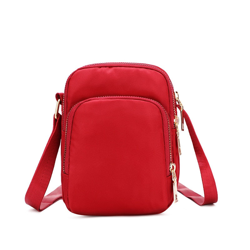 Summer Small Shoulderbag Women Girl Nylon Crossbody Bag Lightweight Phone Wallet Lady Mini Clutch Messenger Square Bags Vintage