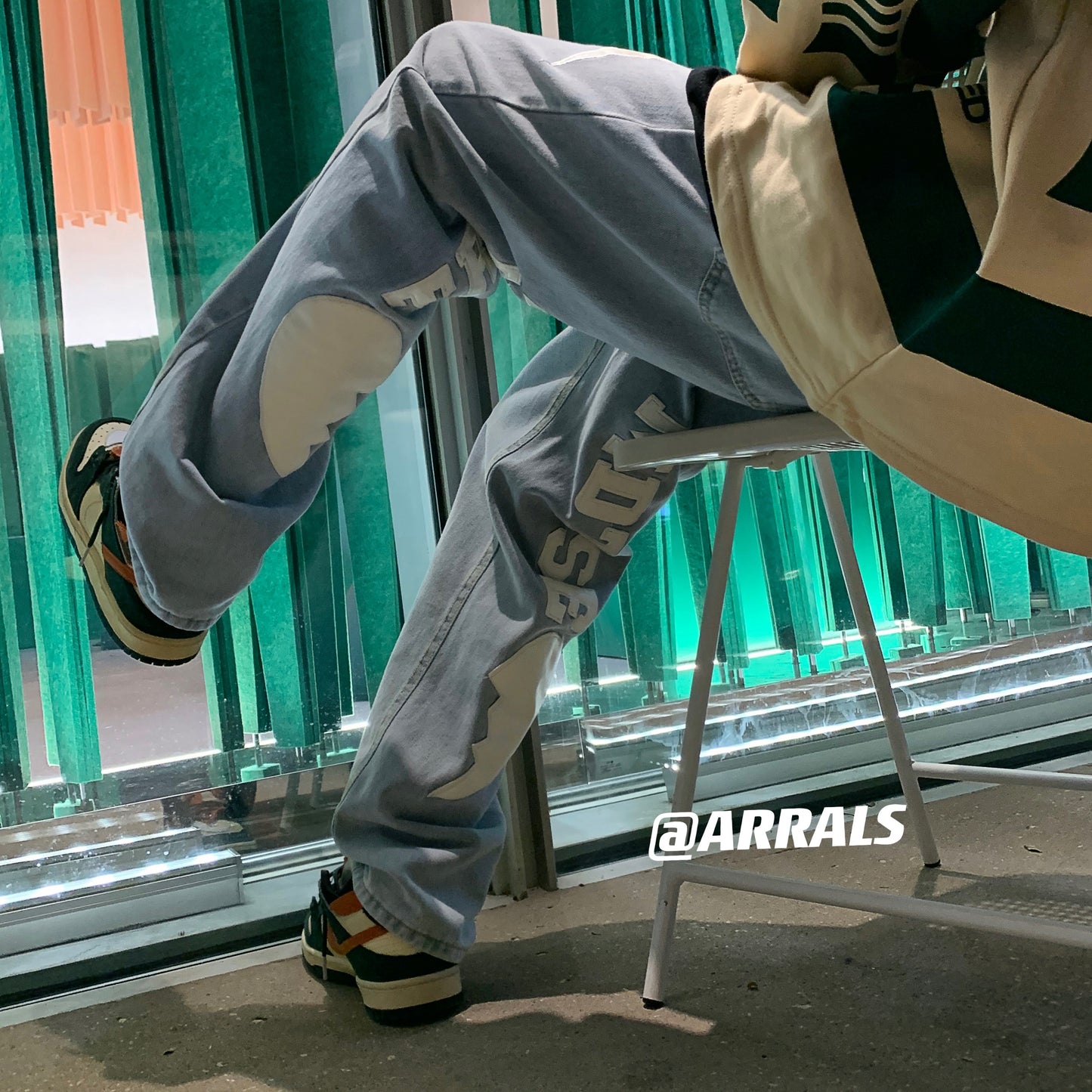 Men&#39;s Letter Printed Denim Pants Autumn Winter Fashion Straight Casual Jeans Japan Style Streetwear Hip Hop Mopping Trousers