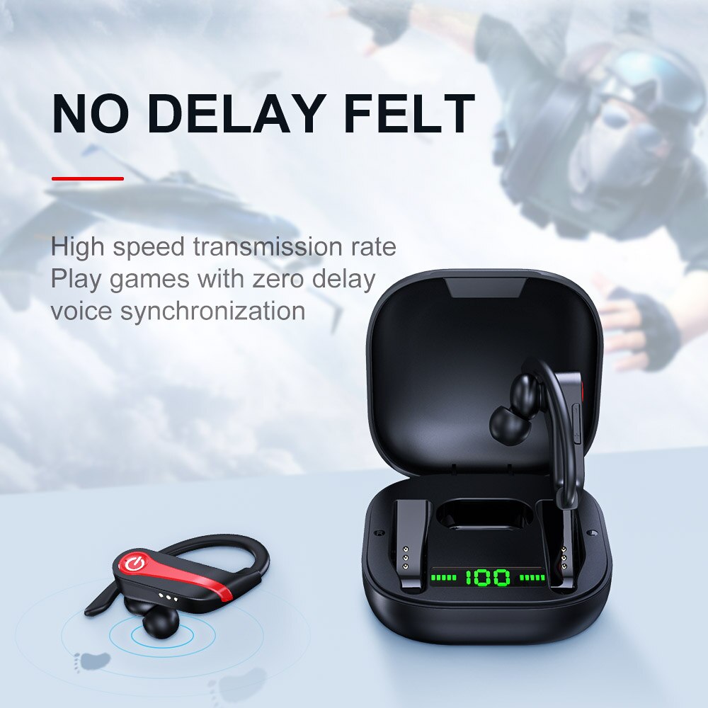 TWS 5.1 Bluetooth Earphones LED Display Wireless Headphones Noise Cancelling Earbuds Waterproof Sports Headsets With Microphone