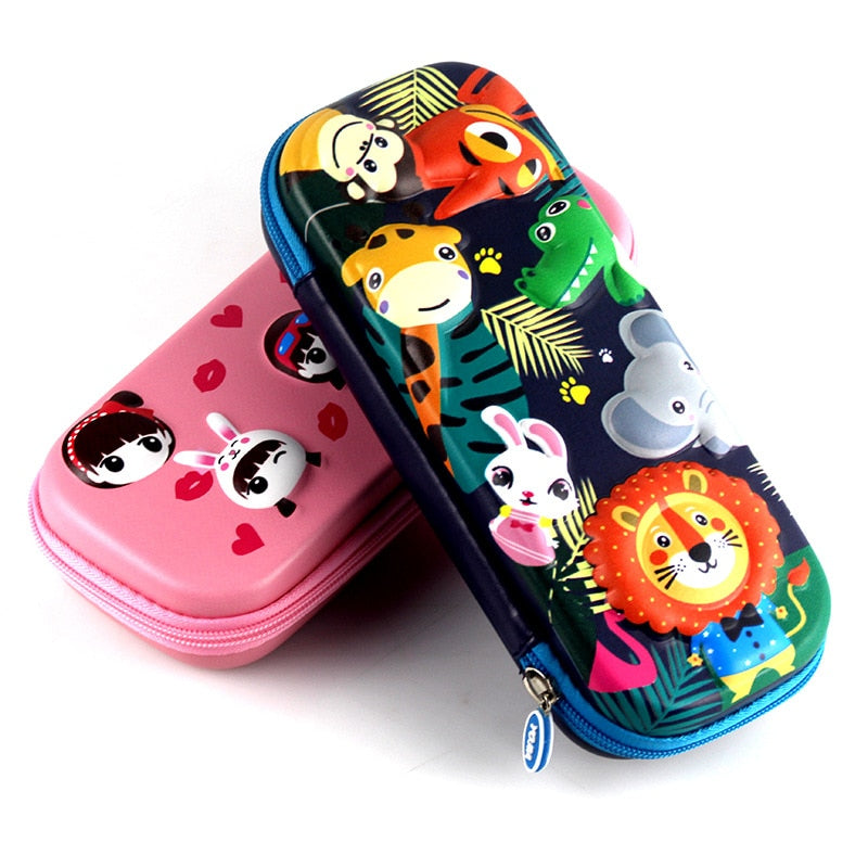 3D stereo animal pencil case plastic Stationery box School Pencil cases for girls pen case boy student pen box cute pen bag gift