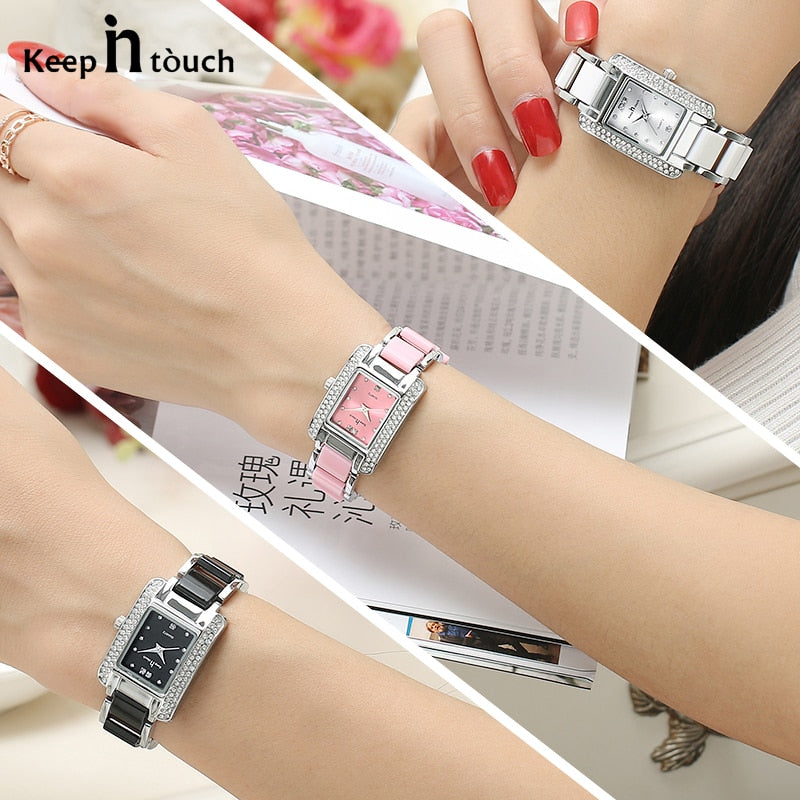Fashion Women Watch Square Diamond Bracelet Wrist Watch For Women Luxury Casual Women&#39;s Watch As A Gift With Box Montre Femme