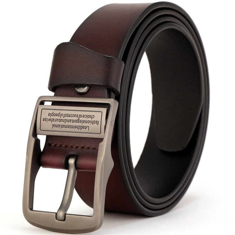Designer Men Belt Genuine Leather Luxury High Quality For Men New Fashion Classice Vintage Cowskin Pin Buckle Jeans Waist Belt