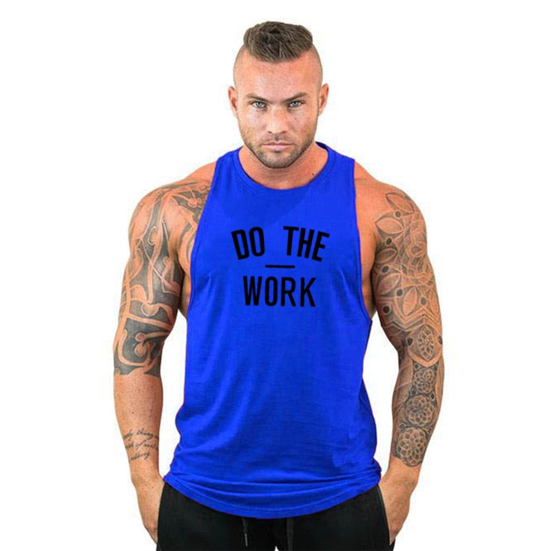 New Gym Tank Top Summer Brand Cotton Sleeveless Shirt Casual Fashion Fitness Stringer Tank Top Men bodybuilding Clothing M-XXL