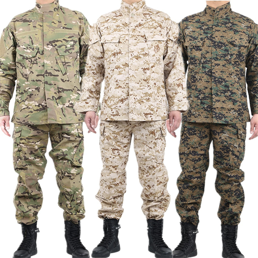 Military Uniform Airsoft Camouflage Tactical Suit Camping Men Army Special Forces Combat Jackets Pants Militar Soldier Clothes