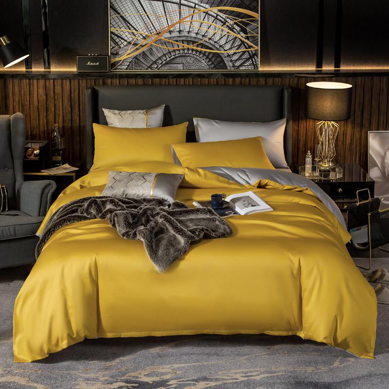 Luxury Egyptian Cotton Bedding Set Family set Twin Queen size Duvet Cover Bed Sheet and 2Pillow Shams Ultra Soft and Easy Care