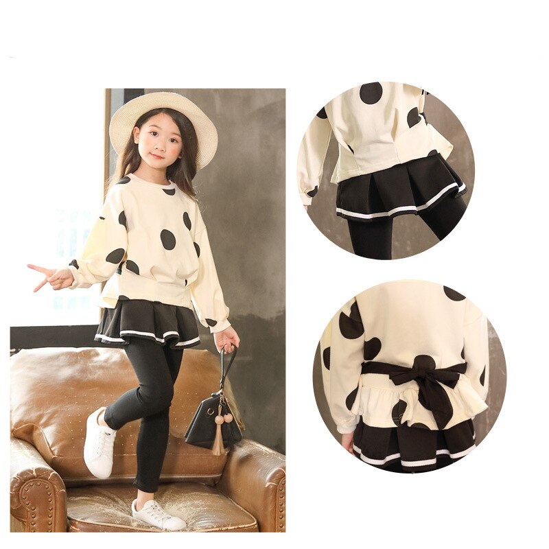 2020 Girls Clothing Sets Children Long Sleeve Sweatshirt Coat Pant Leggings Set Teen Girl Holiday Tracksuit Kids Clothes Set