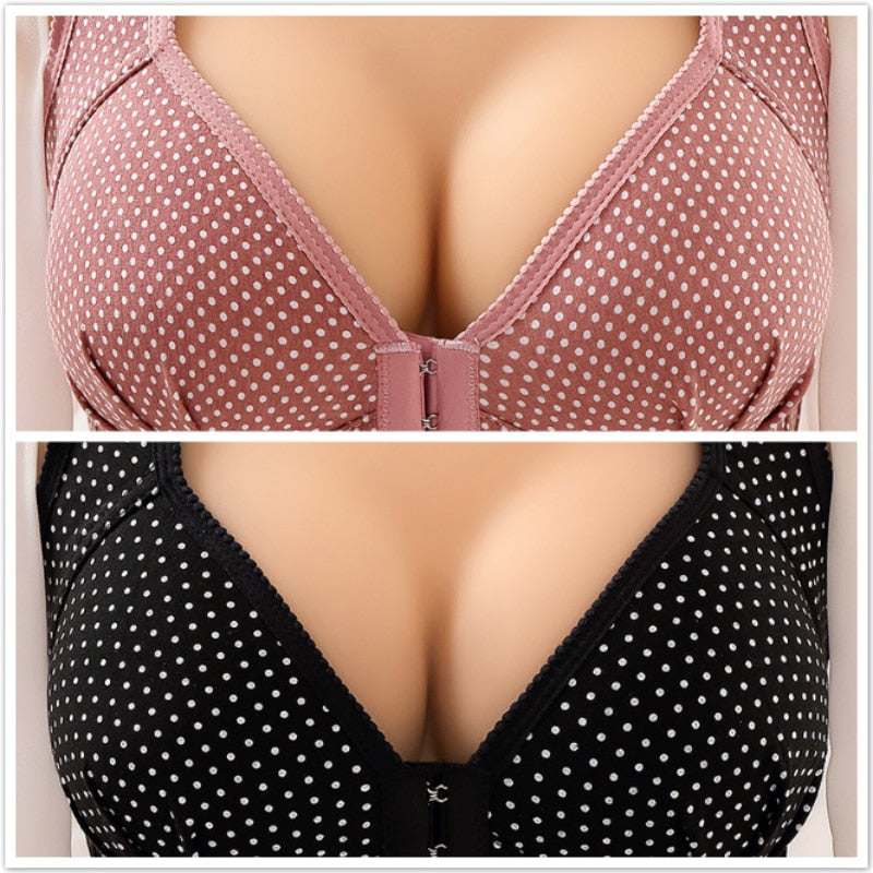 QUCO Brand 2 Pcs/lot Bras for Women Sexy Bra Top Women&#39;s Underwear Deep V Wireless Girls Bralette Soft Seamless Bra Plus Size