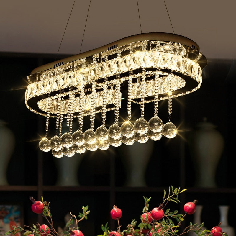 Led crystal ceiling lights dining room luxury silver ceiling light living room led Ceiling Lamps bedroom crystal Fixture kitchen