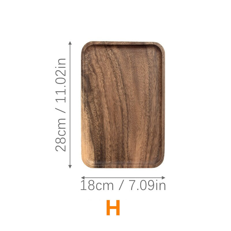 Lovesickness Wood Irregular Oval Pan Whole Wood Solid Wood Tray Plate Fruit Dishes Saucer Tea Tray Dessert Dinner Plate Tablewar