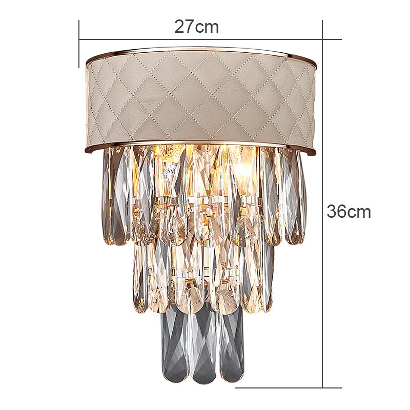 Modern Light Luxury Crystal Wall Lamp Living Room Bedroom Tv Wall Bedroom Bedside Led Lights