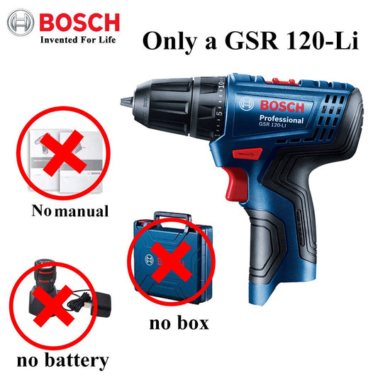 Original Bosch Electric Drill GSR 120-LI 12V Rechargeable Cordless Electric Drill Multi-function Home DIY Screwdriver Power Tool