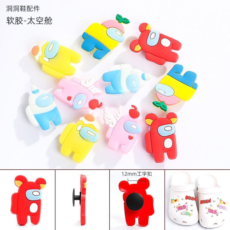 Shoe Charms Decoration - Best 10pcs/set Shoe Charms Decoration Buckle carton chocolate ice cream fruit acrylic M JIBZ DIY combiation for croc friend gift
