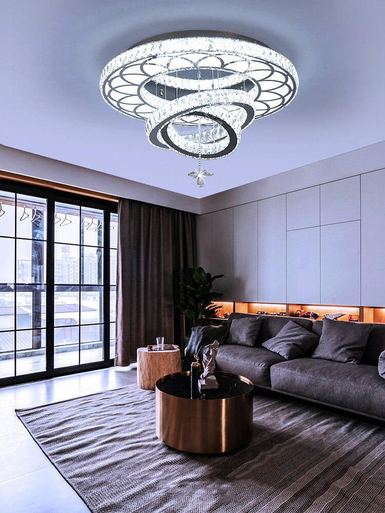 Сhrome lustres bedroom Modern crystal ceiling lighting dining room luxury ceiling lamps living room ceiling light led fixtures