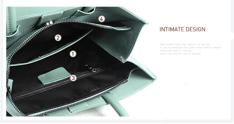 Genuine Leather Bags Women 2022 New Handbags Tote Bags Female Large Capacity Commuter Briefcase Leather Shoulder Messenger Bags