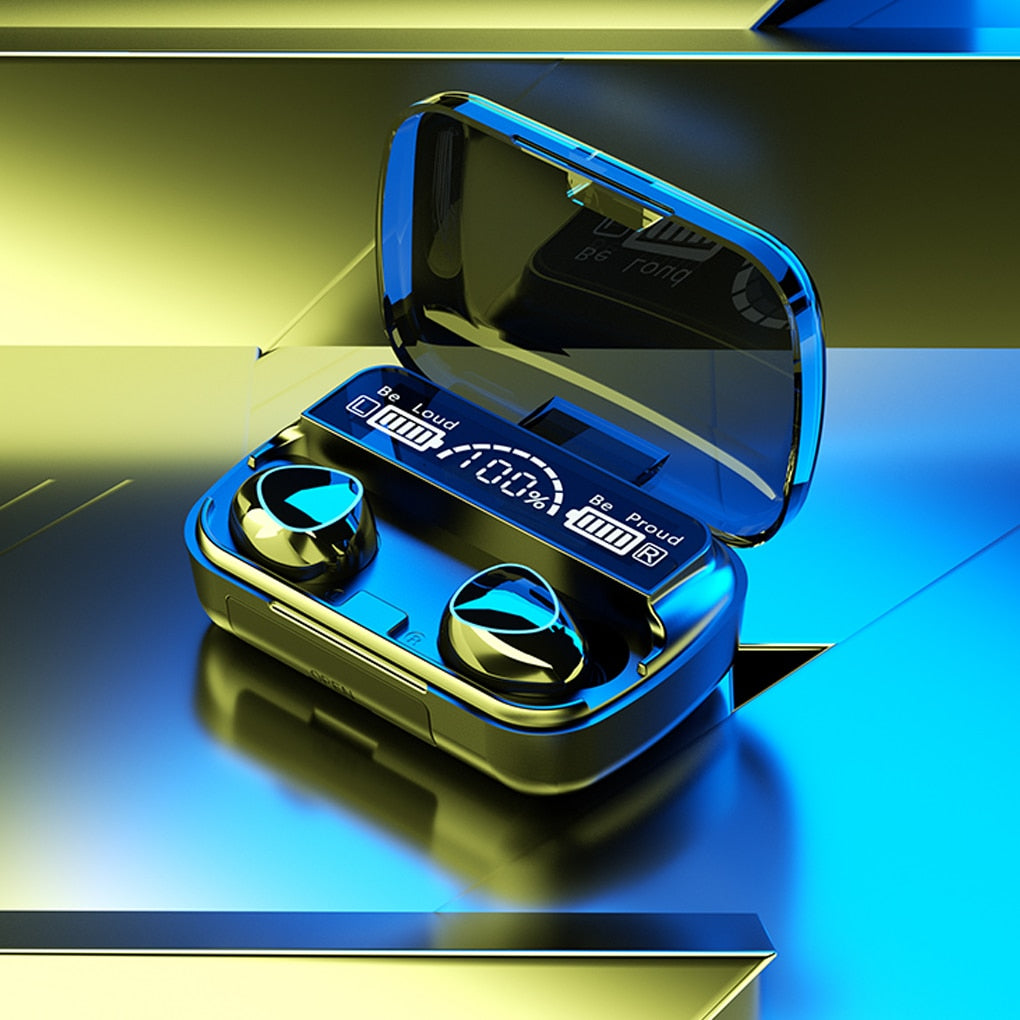 Wireless Earphones Bluetooth-compatible Headphone 9D TWS Stereo Sports Waterproof Earbuds Headsets With Microphone Charging Box