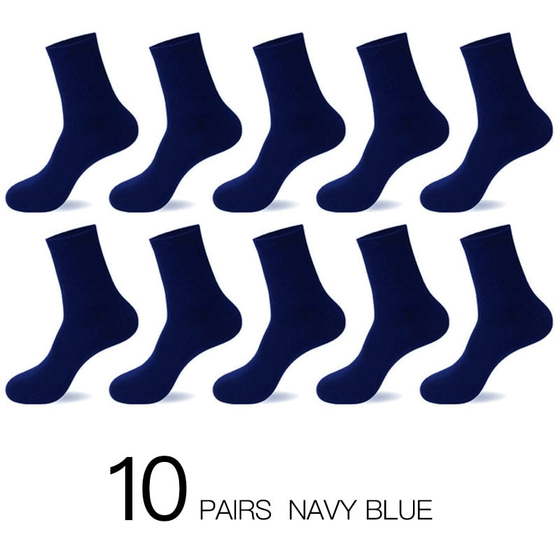 HSS 2022 Men&#39;s Cotton Socks New styles 10 Pairs / Lot Black Business Men Socks Breathable Spring Summer for Male US size(6.5-12)
