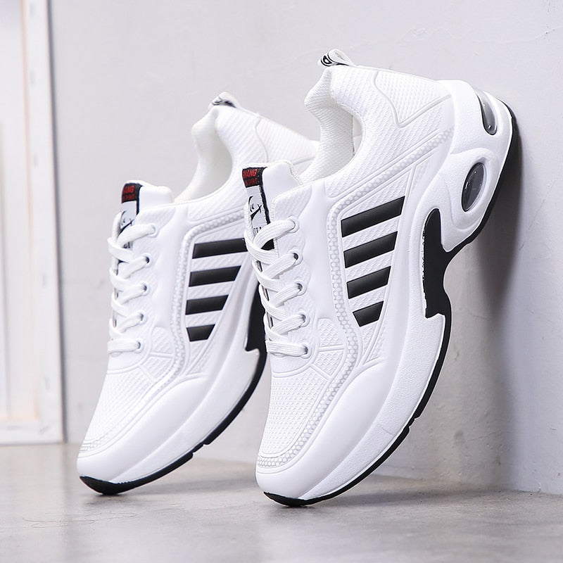 New Fashion Men&#39;s Running Shoes Breathable Air Cushion Sneakers White Trainers 2022 Men Sports Sneakers Non-slip Athletic Shoes