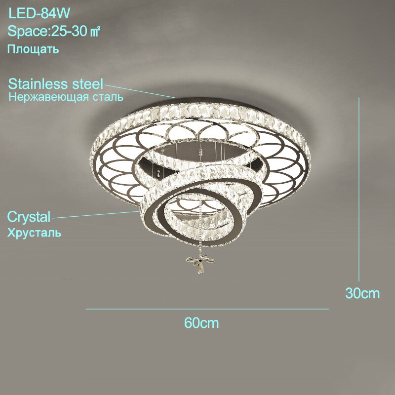 Сhrome lustres bedroom Modern crystal ceiling lighting dining room luxury ceiling lamps living room ceiling light led fixtures