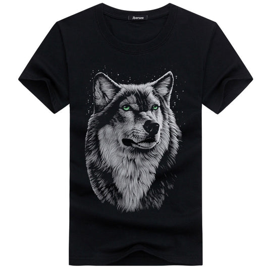 One Piece Summer Men T-shirts Tee Shirt Cotton Casual Men Tshirt 5XL Short Sleeve 3D T Shirt for Men Wolf Men T-shirt homme