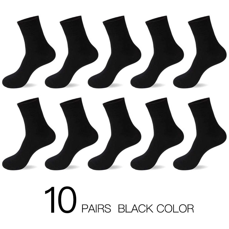 HSS 2022 Men&#39;s Cotton Socks New styles 10 Pairs / Lot Black Business Men Socks Breathable Spring Summer for Male US size(6.5-12)
