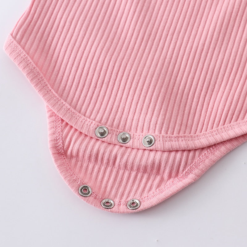 3Pcs Baby Girl Clothes Set Summer Newborn Infant Solid Color Romper Ruffle Floral Dress Overalls Outfit For Toddler Clothing