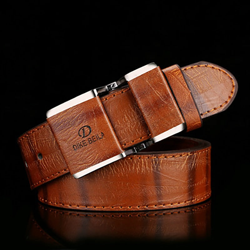 New men&#39;s belt korean fashion smooth buckle business casual belt fashion young men&#39;s trouser designer luxury brand belts
