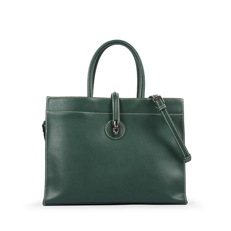 Genuine Leather Bags Women 2022 New Handbags Tote Bags Female Large Capacity Commuter Briefcase Leather Shoulder Messenger Bags