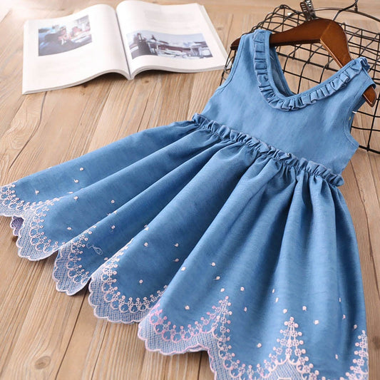 Menoea Toddler Dresses 2021 Summer Style Children Floral Pattern Costume Girl Clothes Kids Dress For Girls Casual Dresses