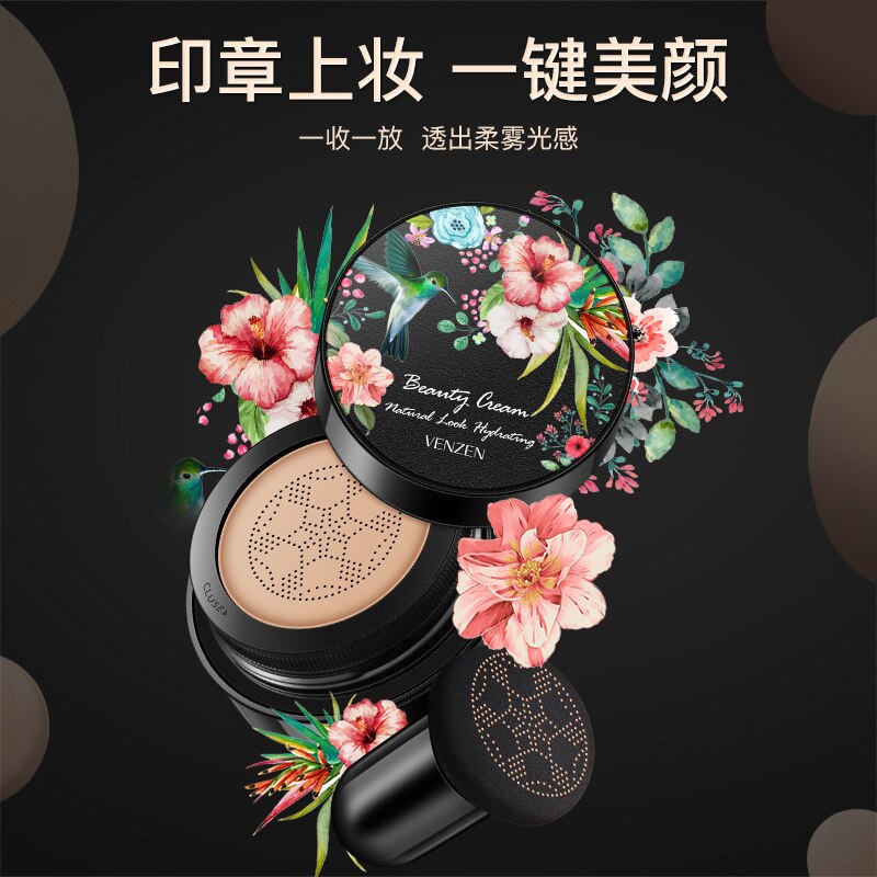 Bioaqua Venzen Mushroom Cushion Cover Isolation Waterproof Calm Makeup Natural Naked Makeup Facial Cream Bb Cream