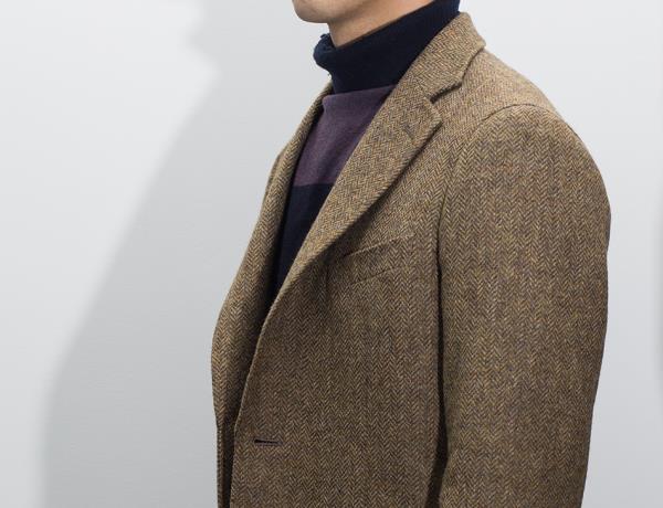 Men&#39;s Suit Blazer Brown One Piece Lapel Double Breasted Wool Formal Bussiness Jacket Prom Tuxedos Patterned Wedding Groomsmen