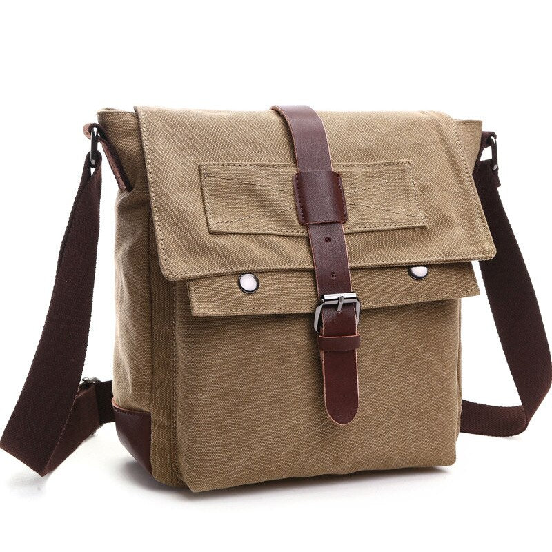 Scione Retro Men Messenger Bags Canvas Handbags Leisure Work Travel Bag Man Business Crossbody Bags Briefcase for Male Bolsas