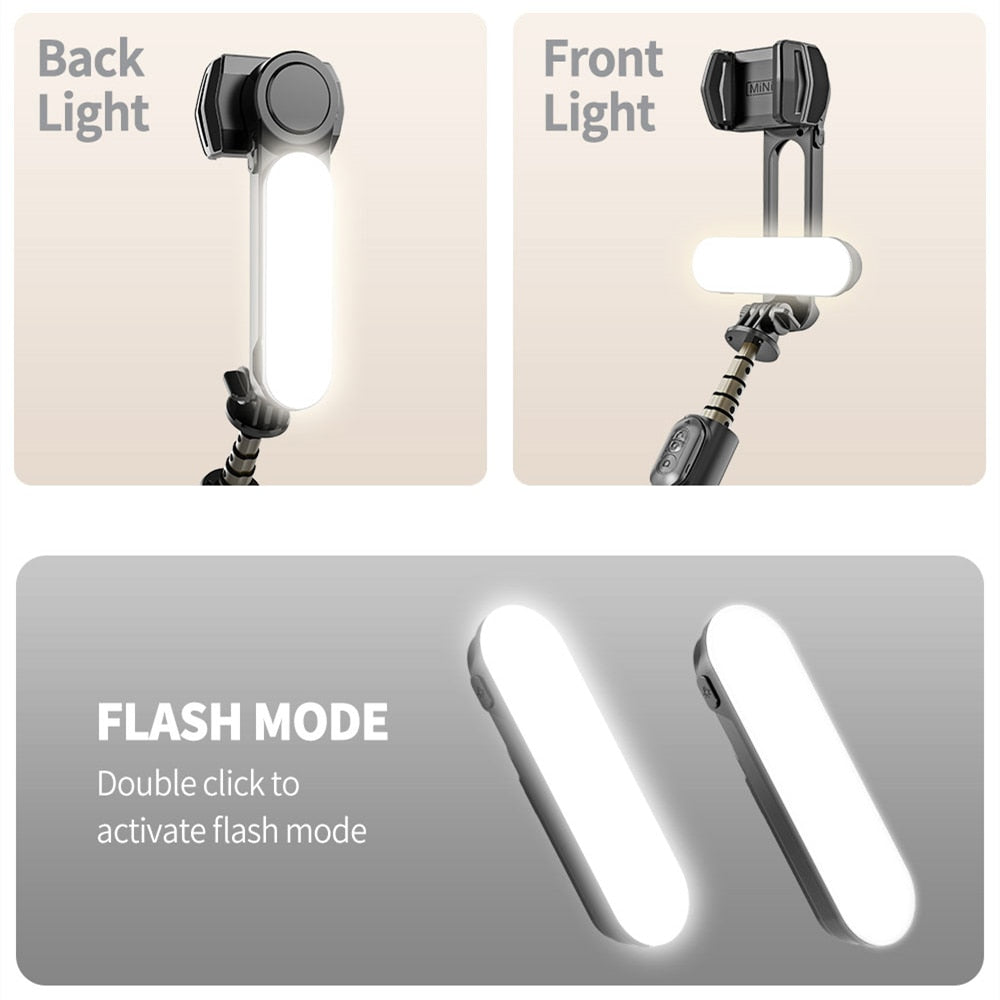 FANGTUOSI Handheld Gimbal Wireless Bluetooth Phone Gimbal Stabilizer With Fill Light Tripod Gimbal Smartphone Stabilizer Gimbal