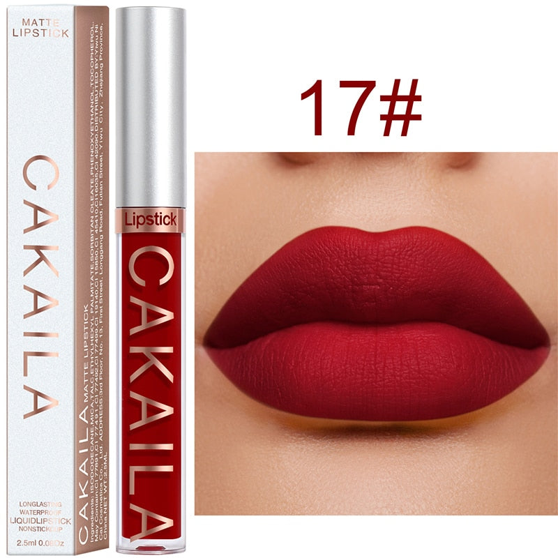 Lip Gloss Long Lasting Matte Velvet Lip Stick Lip Makeup Liquid Lipstick Women Beauty Sexy Red Waterproof Cosmetics Lipgloss