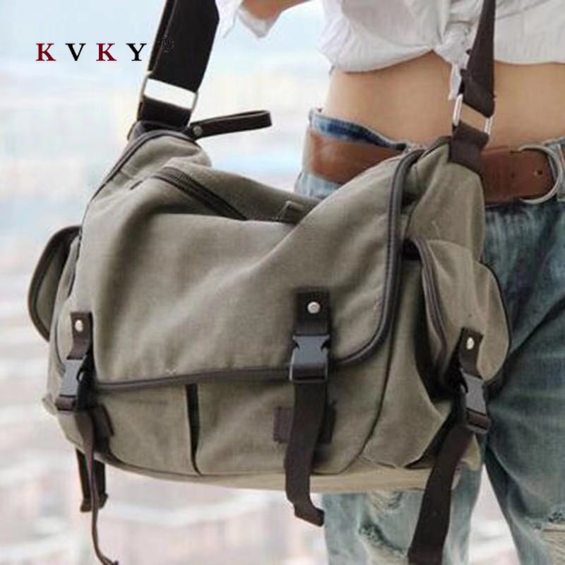 Large Capacity Vintage Canvas Messenger Bags For Women 2020  Laptop Shoulder School Ladys Travel Casual Tote Shoulder Feminina