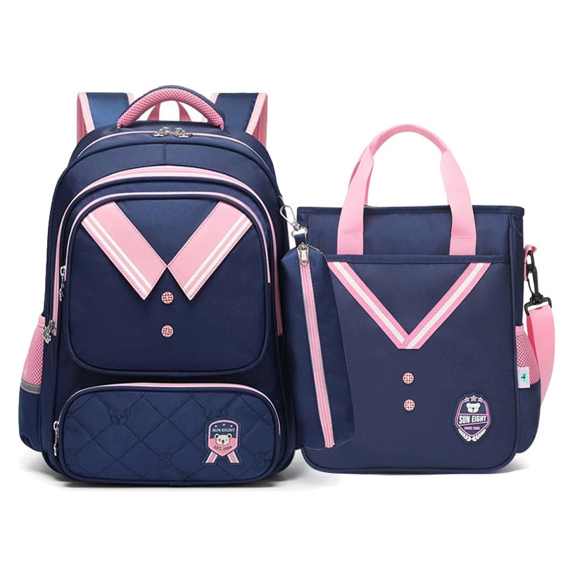 SUN EIGHT Hot Primary School Bag Waterproof Backpacks For Girls  Pencil Box Kids Bookbags Mochila