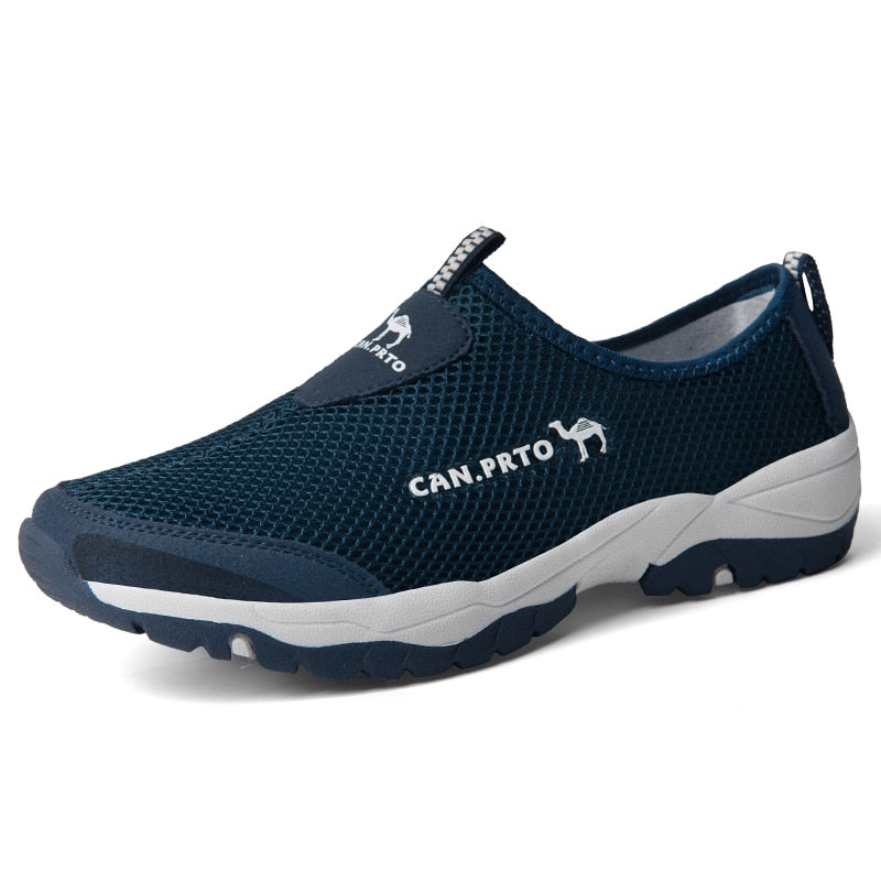 Summer Mesh Shoes Men Sneakers Plus Size Lightweight Breathable Walking Footwear 2023 New Slip-On Comfortable Casual Men&#39;s Shoes