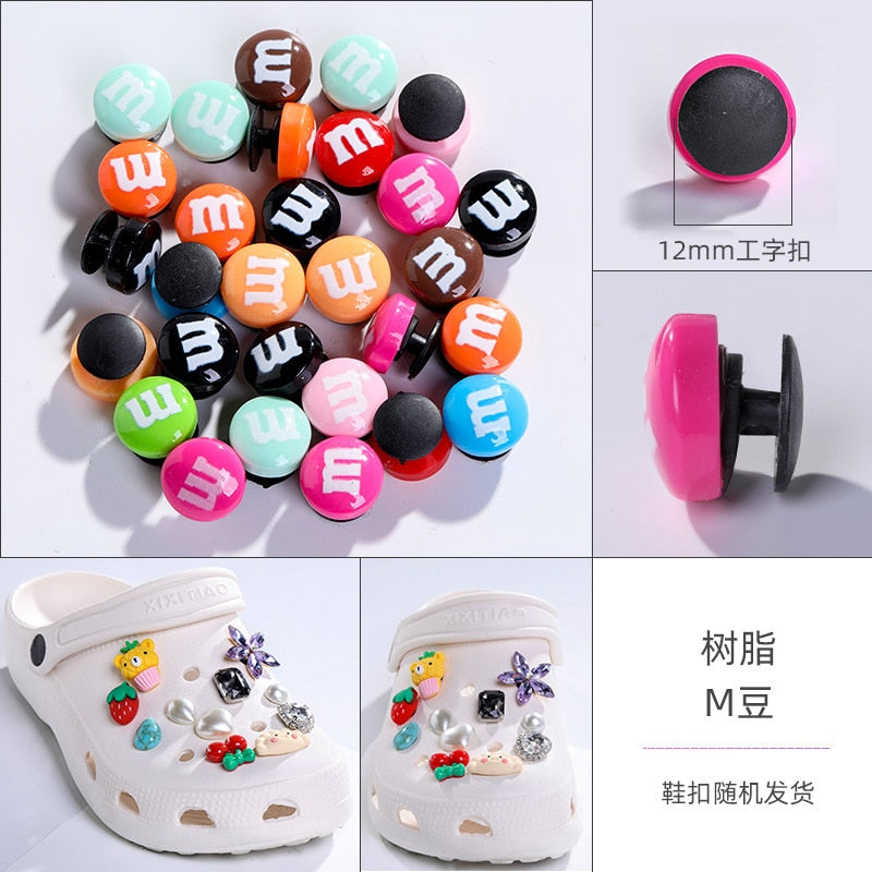 Shoe Charms Decoration - Best 10pcs/set Shoe Charms Decoration Buckle carton chocolate ice cream fruit acrylic M JIBZ DIY combiation for croc friend gift