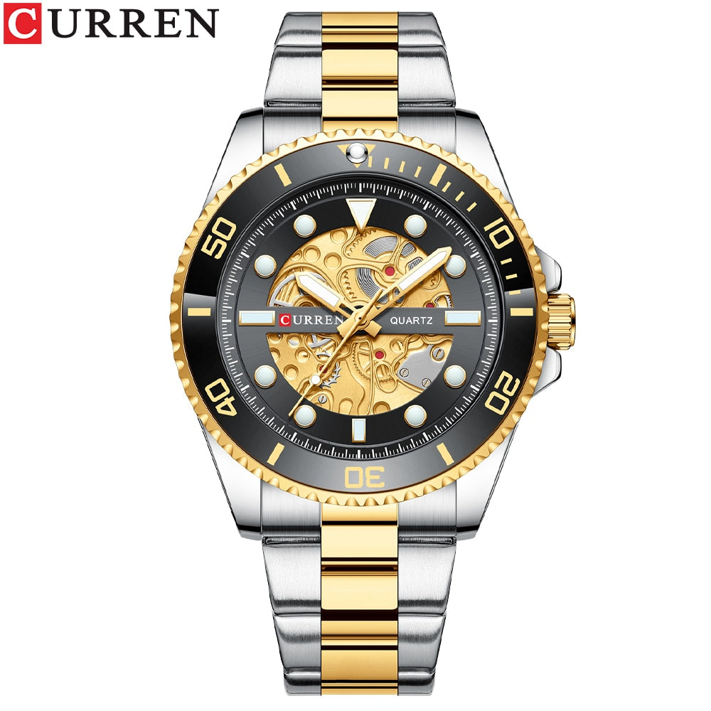 CURREN Top Brand Luxury Men&#39;s Quartz Watches Exquisite Stainless Steel Fashion Classic Watches For Men Relogio Masculino