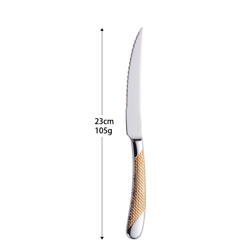 Kitchen Cutlery Tableware Set Golden Spoon Dinnerware Set 18/10 Stainless Steel Western Home Knife Fork Spoon Luxury Cutlery Set