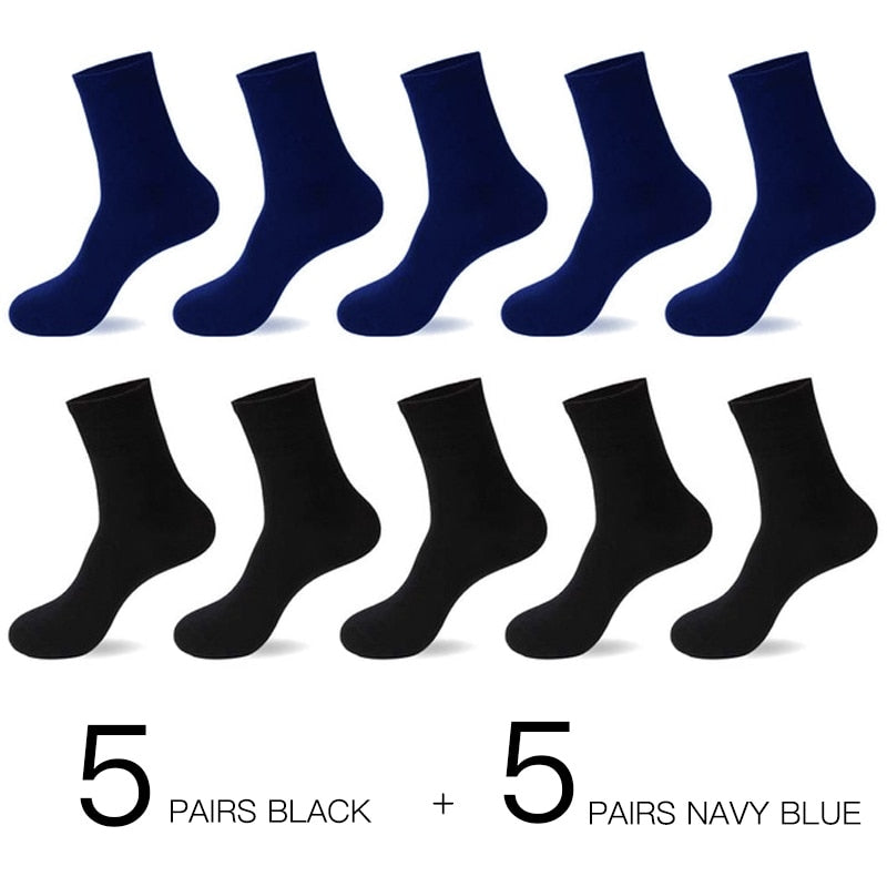 HSS 2022 Men&#39;s Cotton Socks New styles 10 Pairs / Lot Black Business Men Socks Breathable Spring Summer for Male US size(6.5-12)
